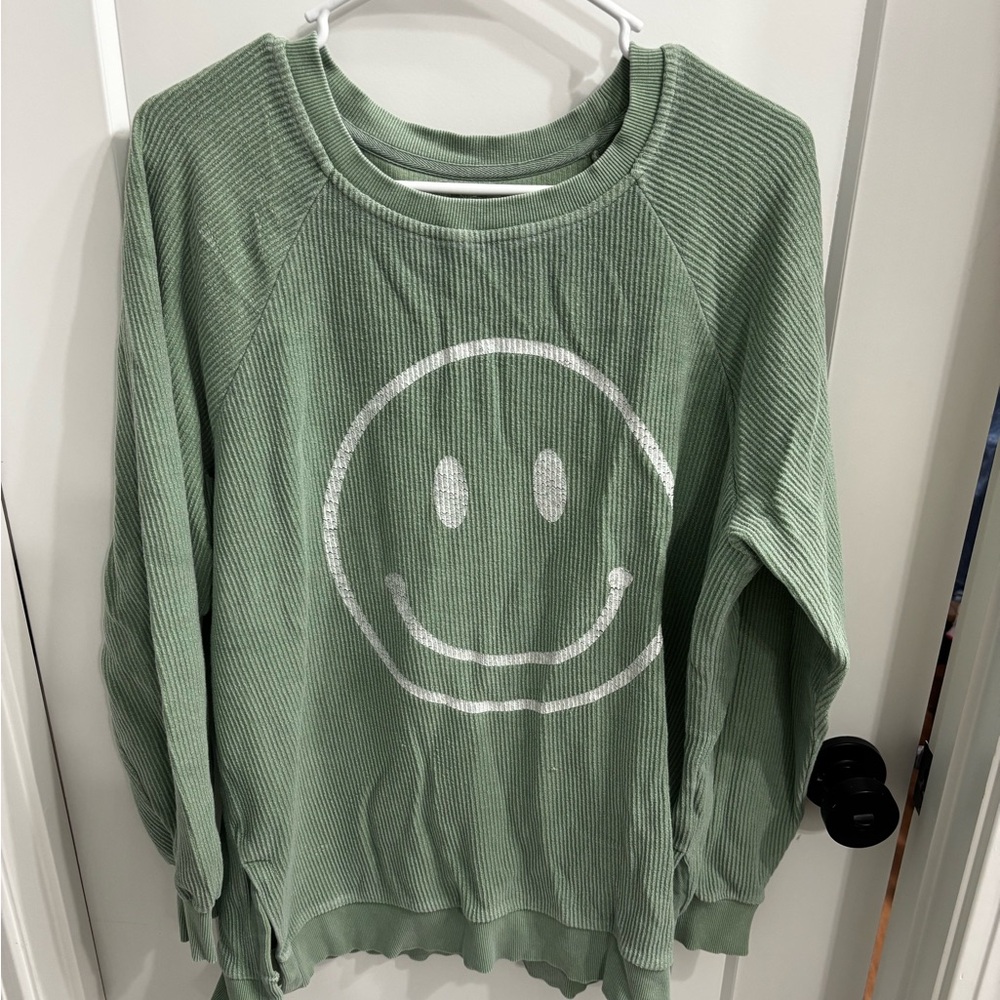 Altard State Green Ribbed Sweater